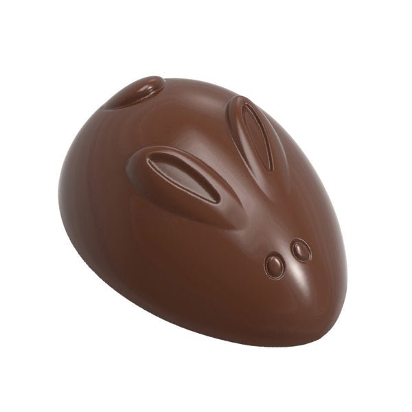 Skinnende chokoladepralin i form af abstrakt kanin