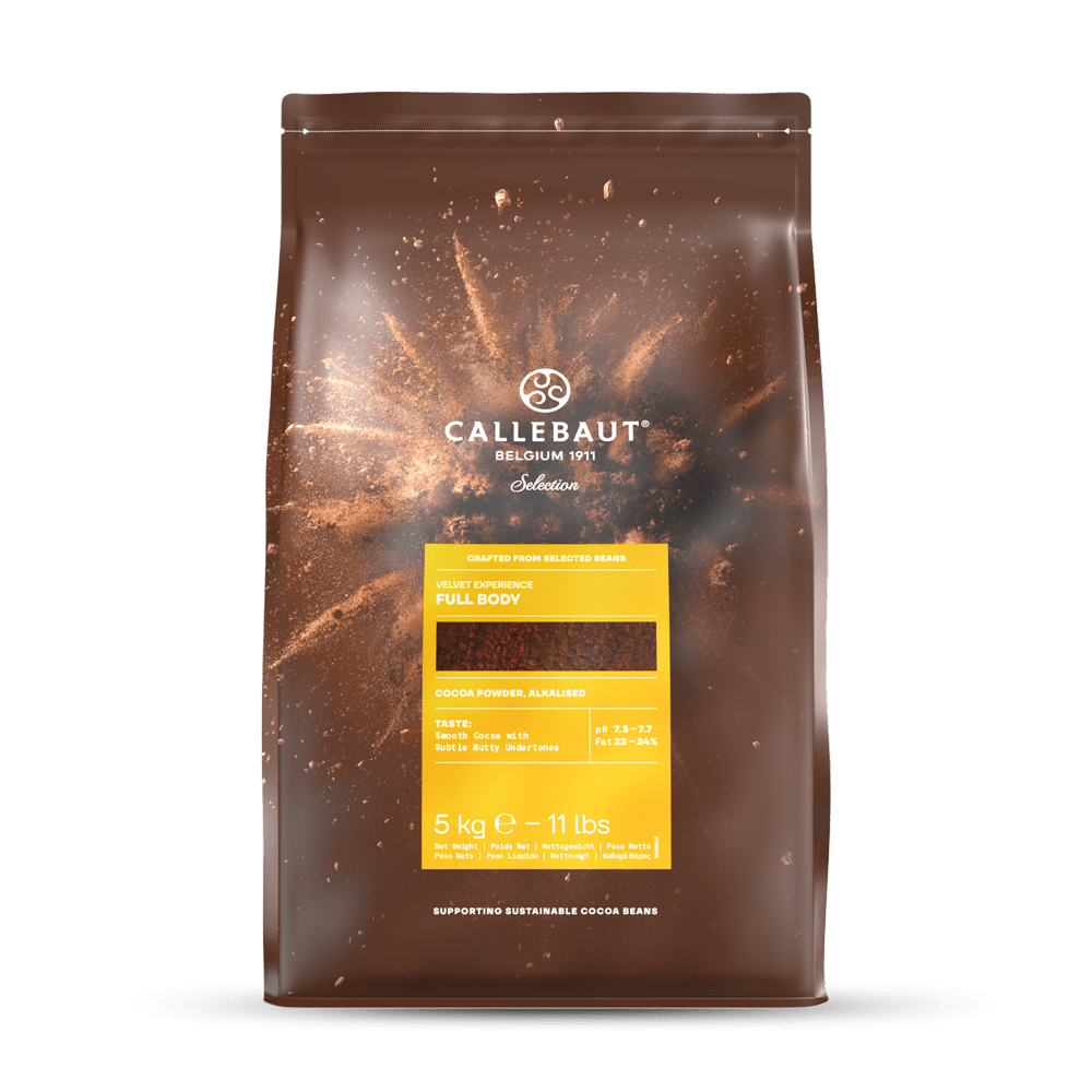 Callebaut Kakao Velvet 5kg kakao pulver pose med gul etiket