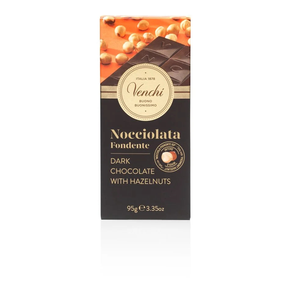 Venchi Mørk Chokolade Med Hele Hasselnødder 100g