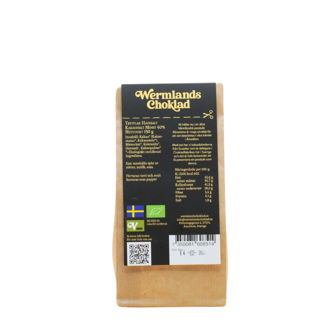 Wermlandschoklad Ekologisk Chokladtryffel - Havsalt
