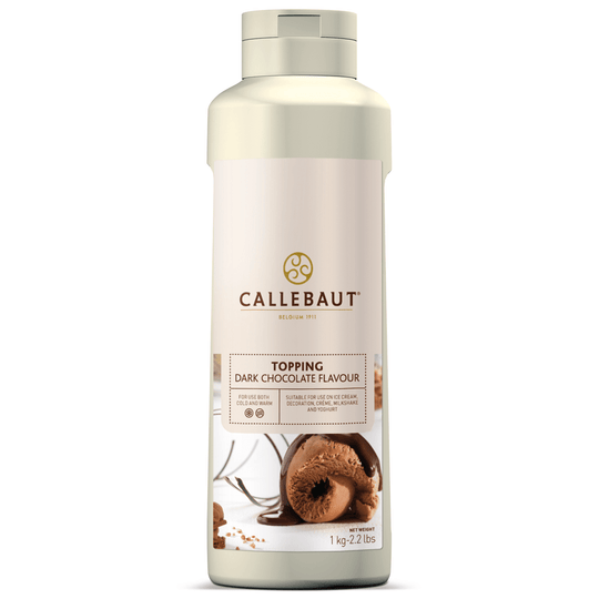 Callebaut mørk chokoladesauce squeeze-flaske, 1 kg