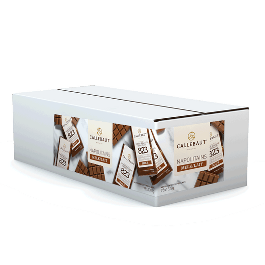 Callebaut Napolitains mælkechokolade udstillingsboks med 75 stykker