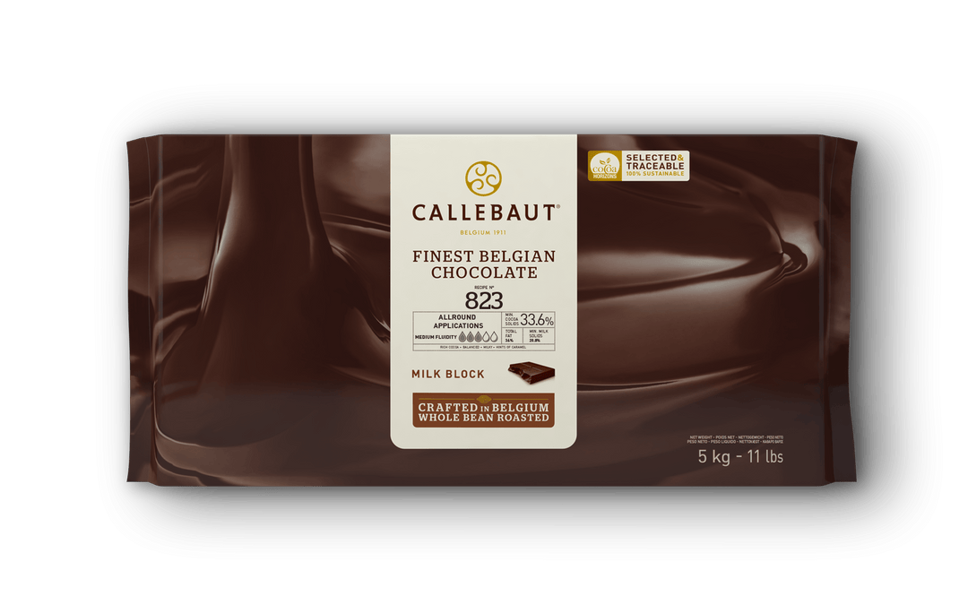 Callebaut 823 mælkechokoladeblok 5 kg med 33,6% kakao