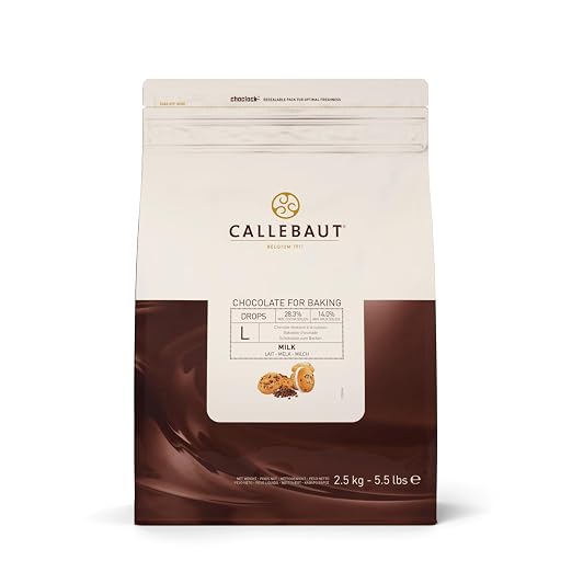 Callebaut mælkechokolade bagningdråber 2,5 kg pose