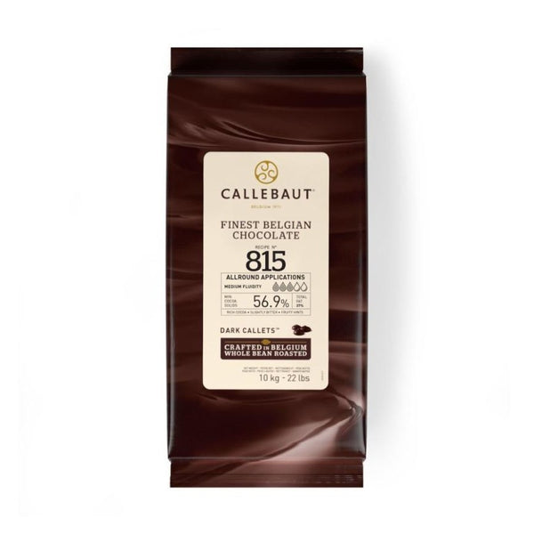 Callebaut 815 mørk chokolade couverture 56,9% kakao i 10 kg pose