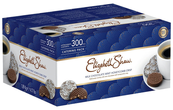 Storpack Elizabeth Shaw Mælkechokolade Mint Crisp 300 stykker cateringemballage
