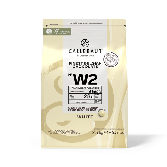 Callebaut W2 Vit Choklad 28% 2,5kg