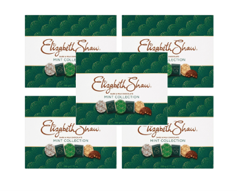 5 Asker - Mint Collection, 200g, Elizabeth Shaw - Luksuriøs mintchokolade i elegant gaveæske