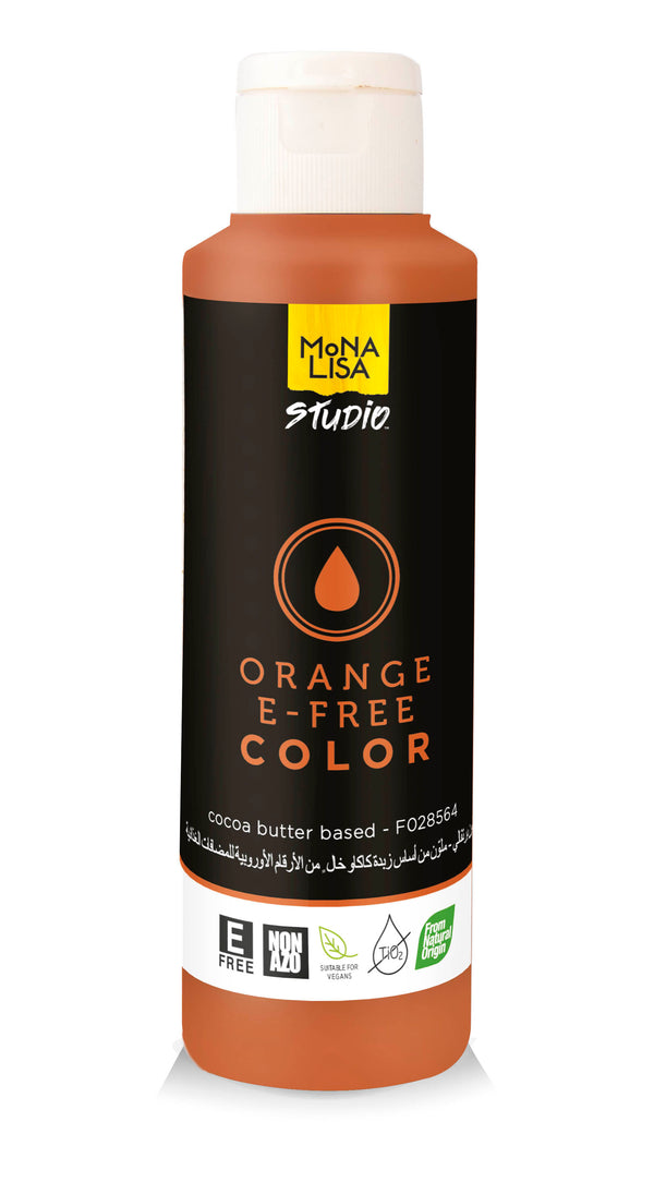 Mona Lisa orange chokoladefarve i flaske, E-fri og vegansk