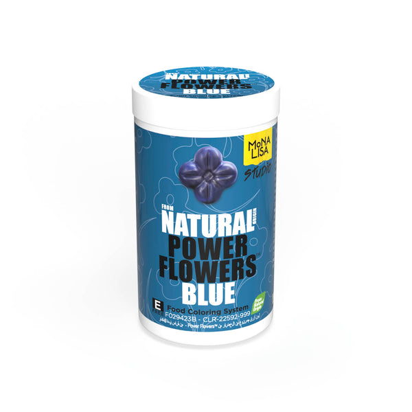 Mona Lisa Power Flowers Natural Blue chokolade farve i hvid emballage