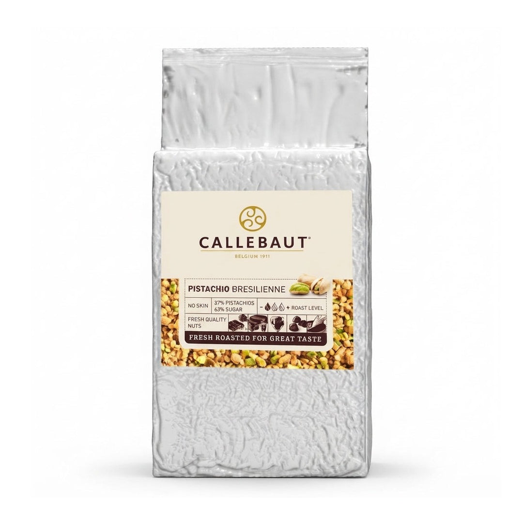 Callebaut Pistachio Bresilienne 1 kg foliepose med etiket