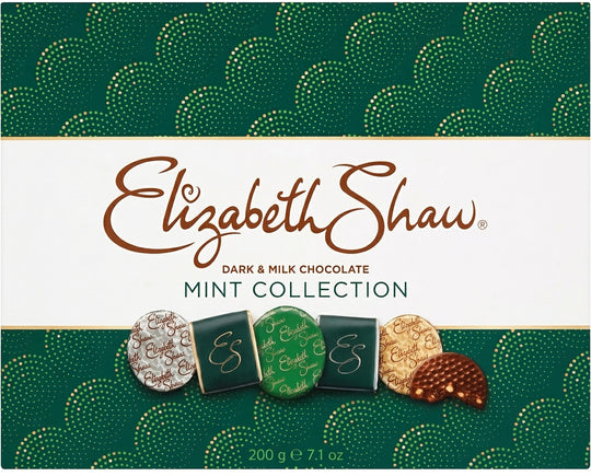 5 Asker - Mint Collection, 200g, Elizabeth Shaw - Luksuriøs mintchokolade i elegant gaveæske