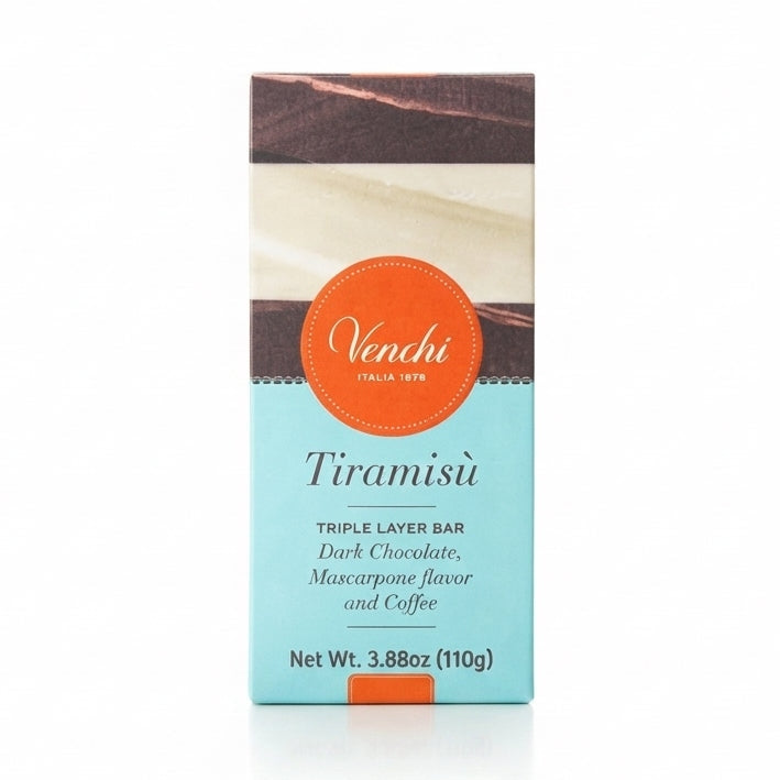 Venchi Tiramisu-chokoladekage med marmormønster