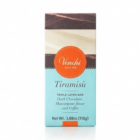 Venchi Tiramisu-chokoladekage med marmormønster