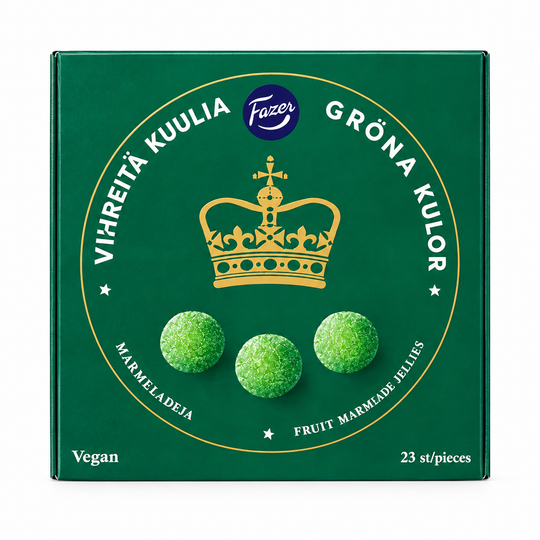 Fazer Grønne Marmeladekugler 500g
