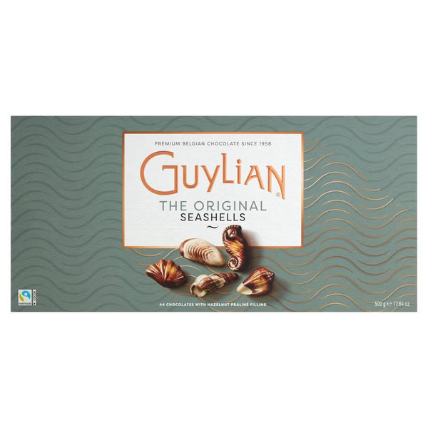 Teal Guylian æske med 44 hasselnødpralinéer