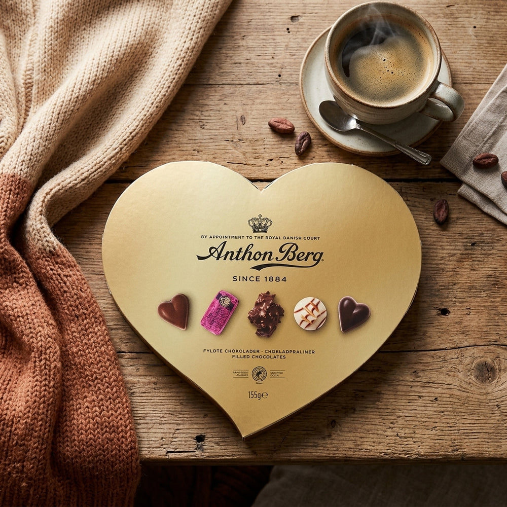 Anthon Berg Hjerteformet Guldæske 155g