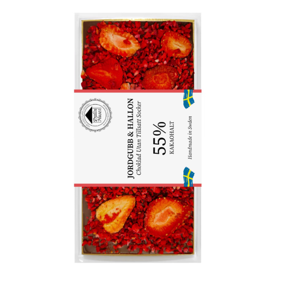 Sukkerfri chokoladebar med bær, 55% kakao