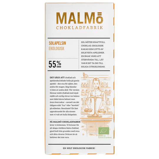 Malmö Chokladfabrik Solapelsin 55% EKO 80g