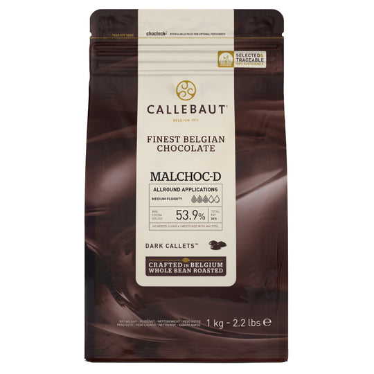 Callebaut Malchoc Mörk Choklad (Sockerfri) 53,9% 1kg