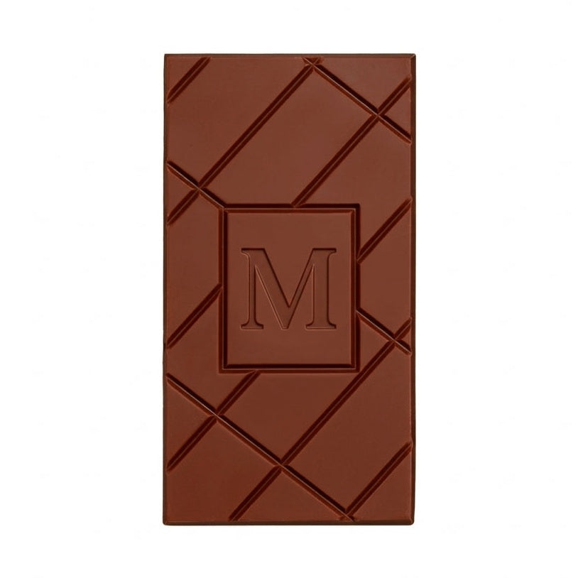 Marou Ba Ria 69% mørk chokolade med ingefær og lime, detaljeret billede af pladen
