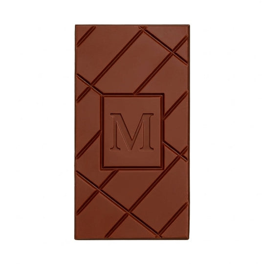 Marou Ba Ria 69% mørk chokolade med ingefær og lime, detaljeret billede af pladen