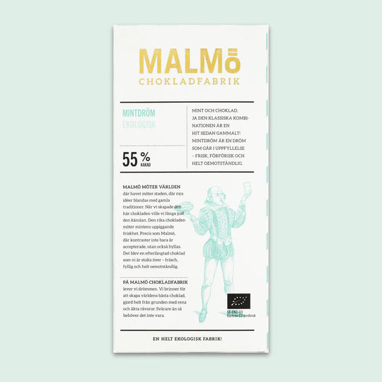 Malmö Chokladfabrik Mintdrøm 55% 80g