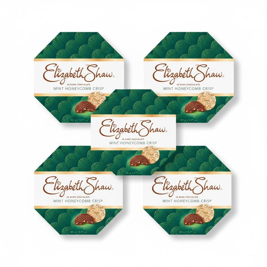 5 æsker - Mint Crisp Mørk Chokolade, 162g, Elizabeth Shaw