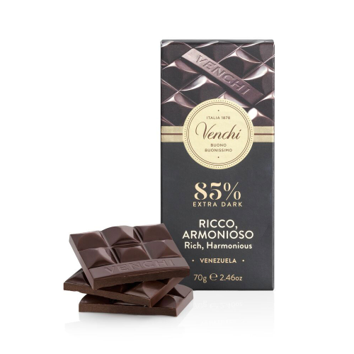 Venchi Mørk chokolade 85% kakaoindhold 70g