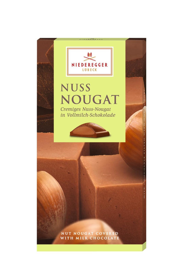 Niederegger nøddenugatcake 100g med mælkechokolade og hasselnødder