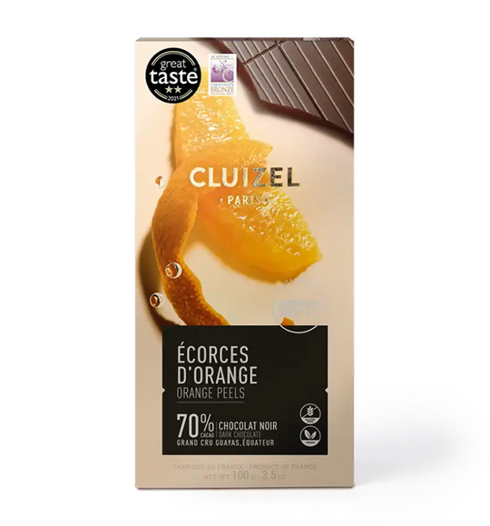 Cluizel Noir Ecorces D'Orange 70% 100g