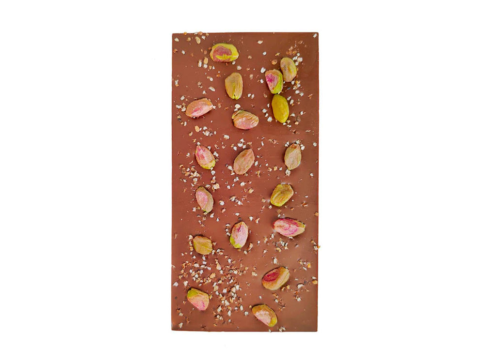 Mælkefri Pistacie & Kardemomme 40%, 100G, Pralinhuset
