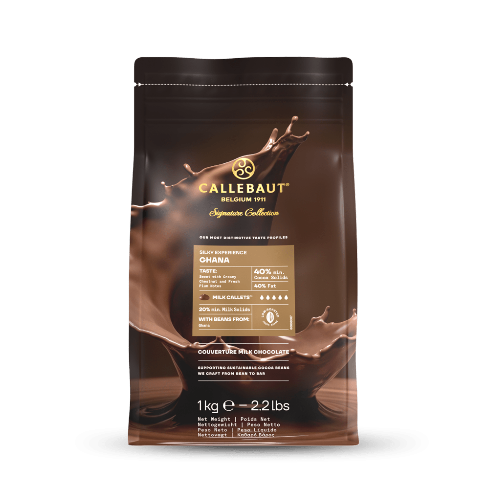 Callebaut Silky Ghana Mælkechokolade 40% Kakao 1kg pose