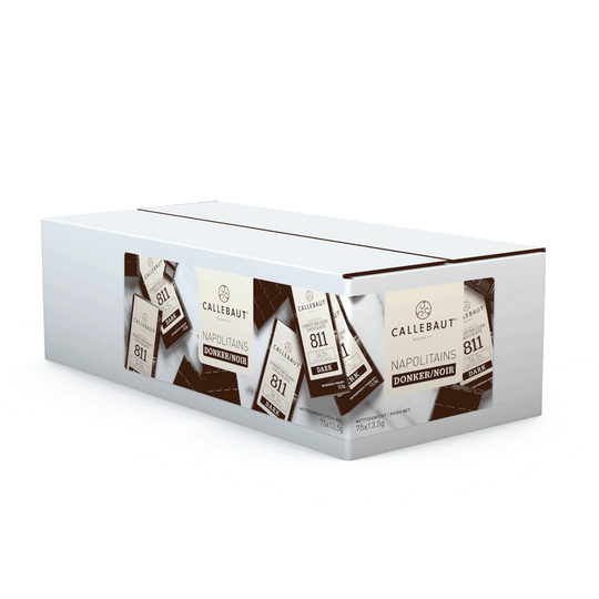 Callebaut Napolitains 811 mørk chokolade udstillingsboks, 75 stykker