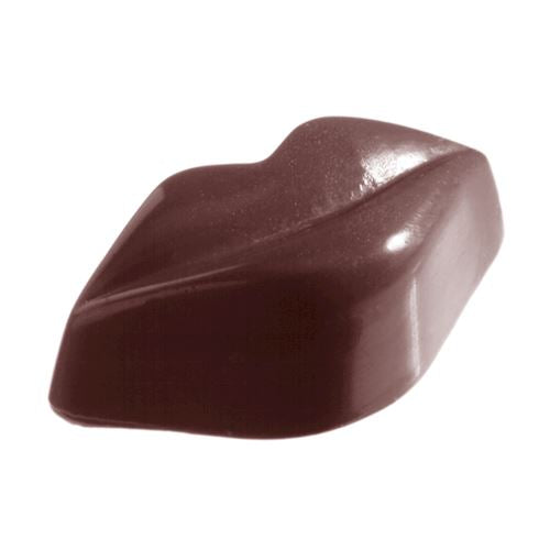 Læber-formet chokoladepraline med blank finish fra Chocolate World pralineform