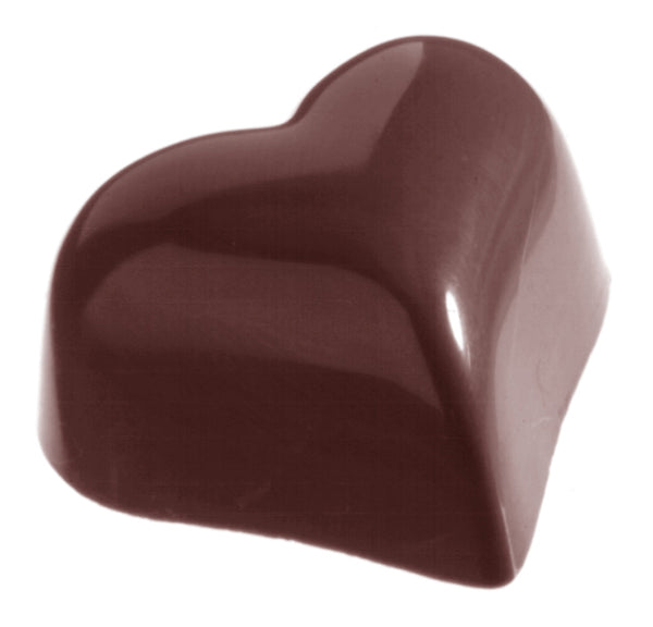 Skinnende hjerteformet chokoladepraline