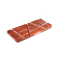 Rektangulær chokoladeform med 2x2 fault line-design til stilrene kager