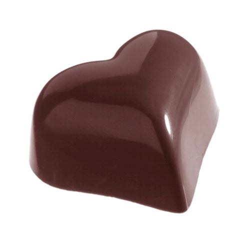 Skinnende hjerteformet chokoladepraline