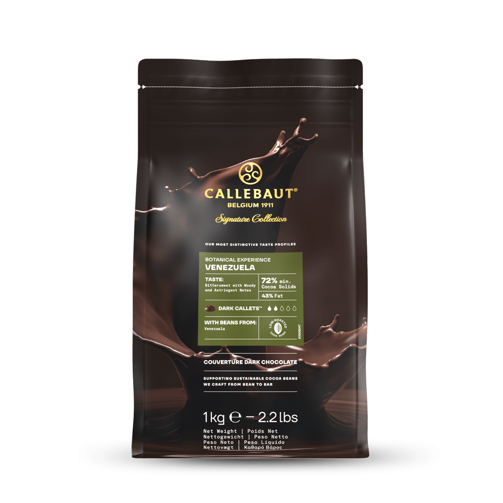 Callebaut Botanical Venezuela 72% mørk chokolade 1 kg pose