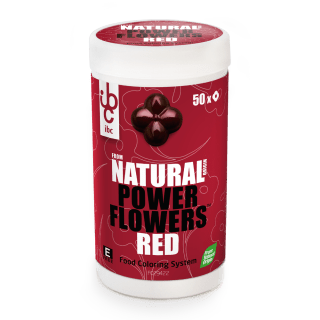 Mona Lisa Power Flowers rød chokolade farve 50g i cylindrisk beholder
