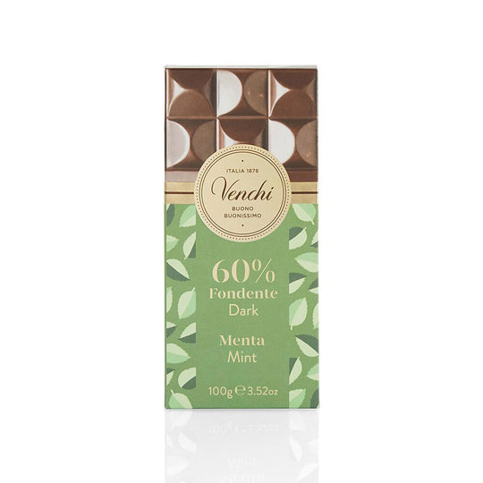 Venchi Mörk choklad med mintkrisp 100g