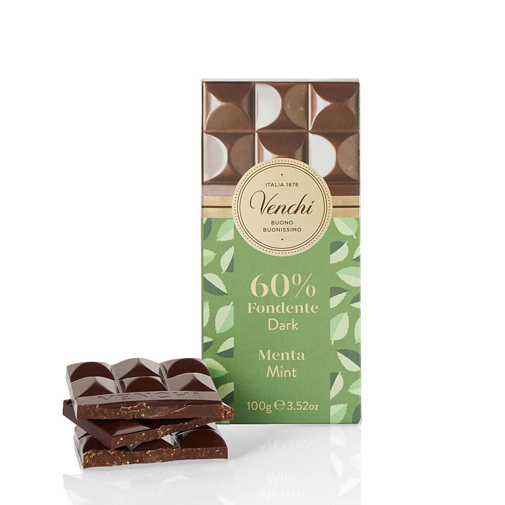 Venchi Mörk choklad med mintkrisp 100g