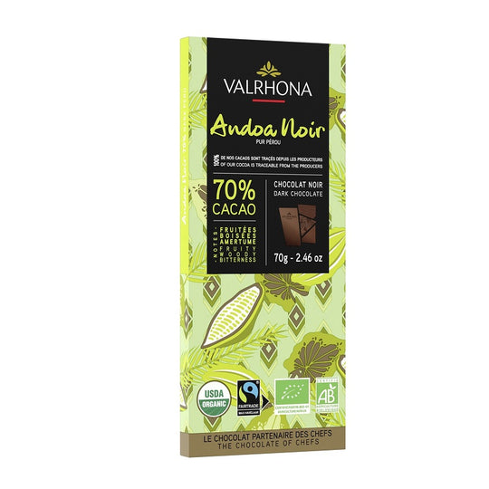 Valrhona Andoa Noir 70% ØKO 70g