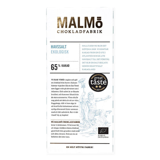 Malmö Chokladfabrik Havsalt 65% ØKO 80g