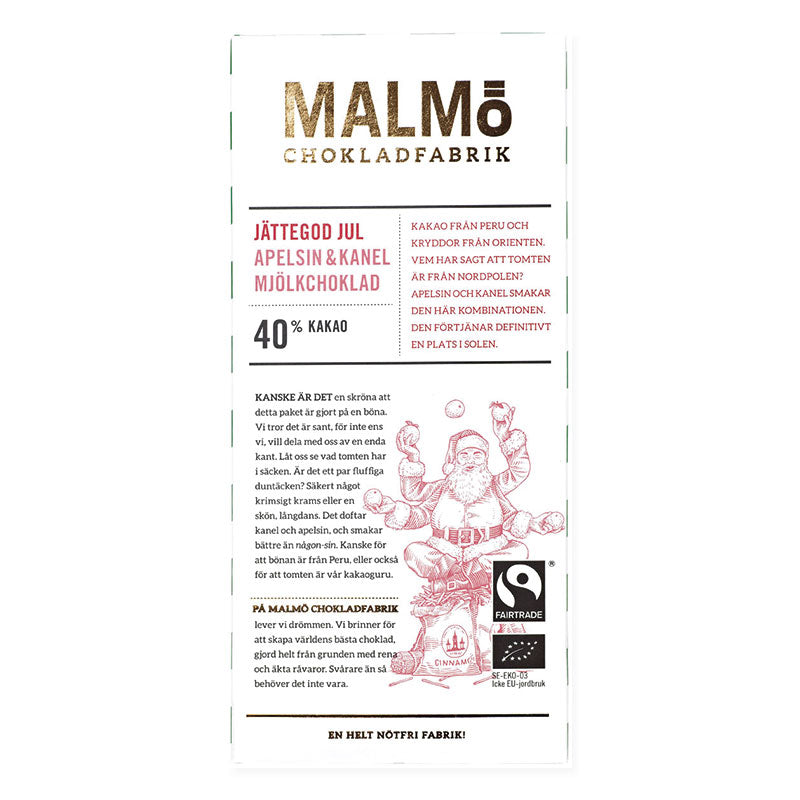 Glædelig Jul 45%, 80G, Malmö Chokladfabrik