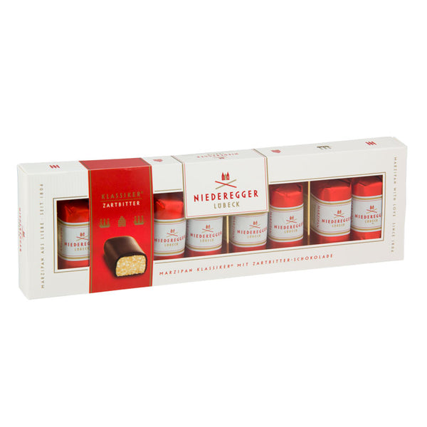 Niederegger Marzipan Klassiker 100g gaveæske med chokolade-dækkede marcipankager